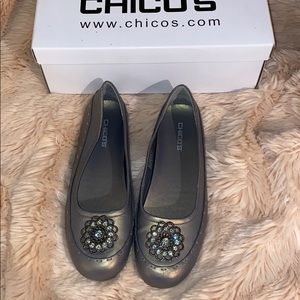 Chico’s metallic flats